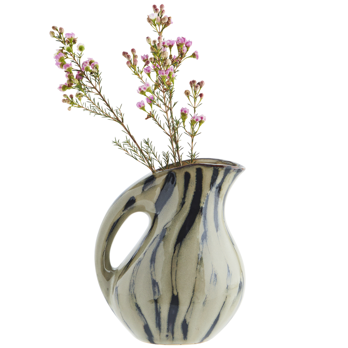 Striped stoneware jug