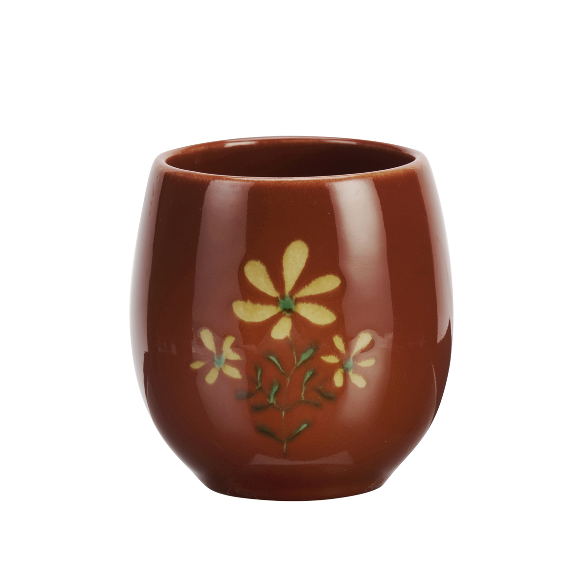 Hand-painted stoneware cup