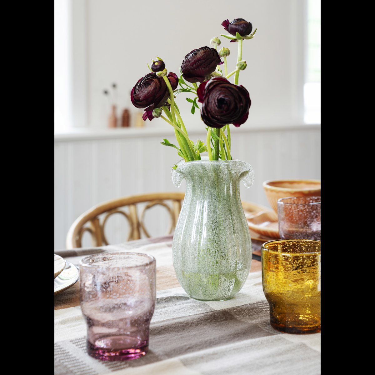 Coloured drinking glass