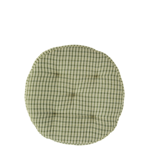 Round checked woven chair pad