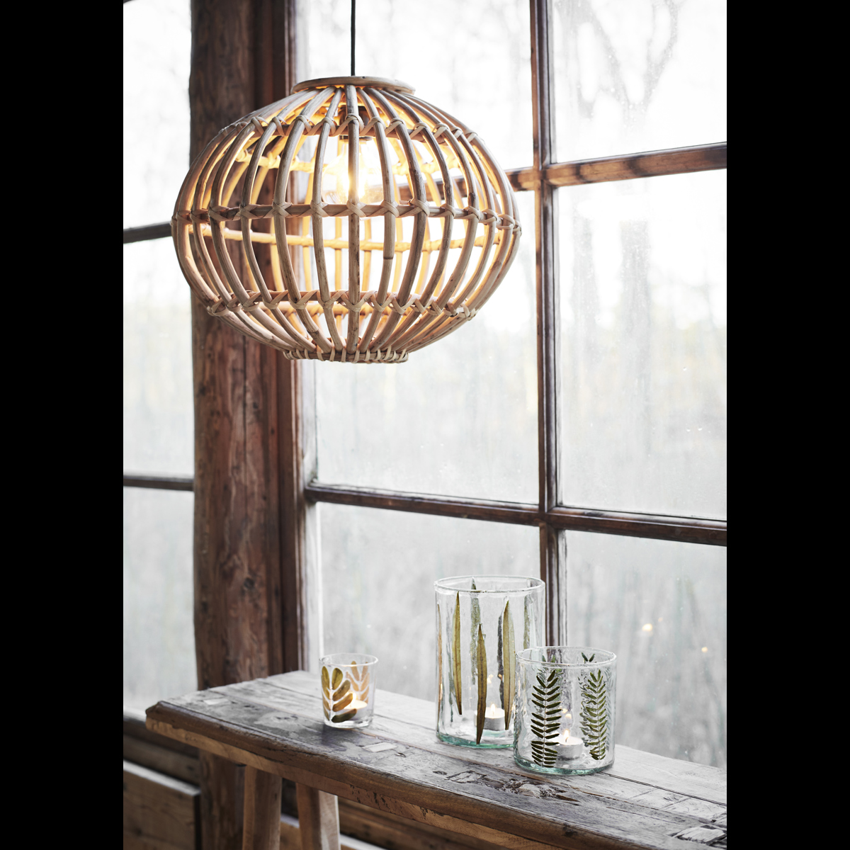 Bamboo ceilling lamp