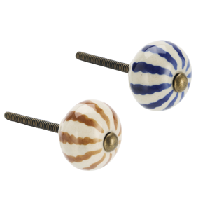 Hand-painted stoneware doorknob