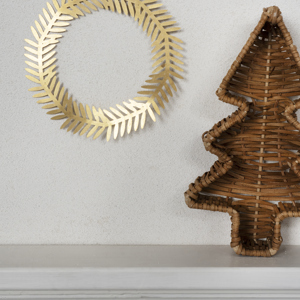 Rattan christmas tree trays