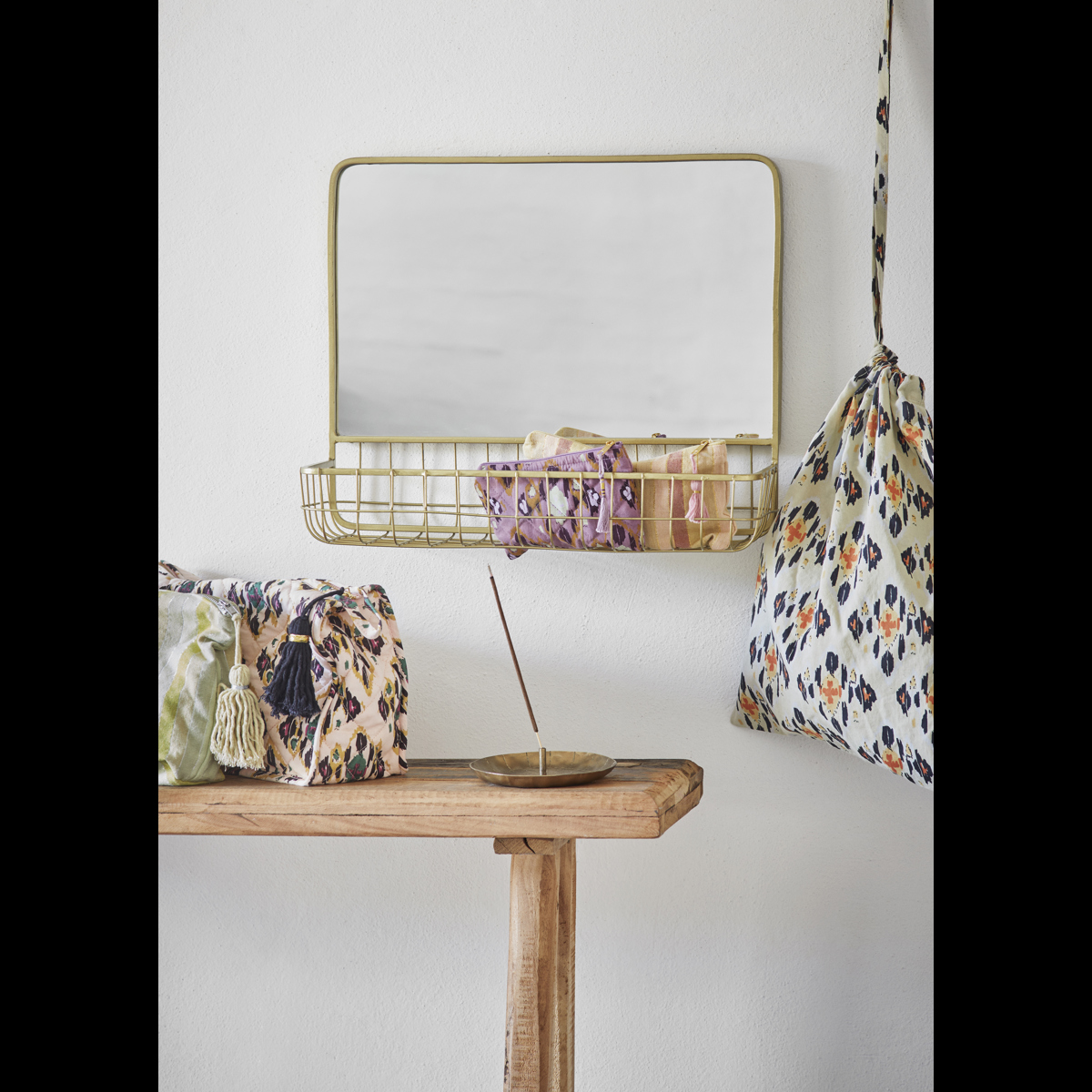 Recycled wooden console table