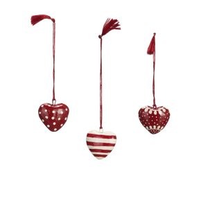 Handmade paper mache hearts