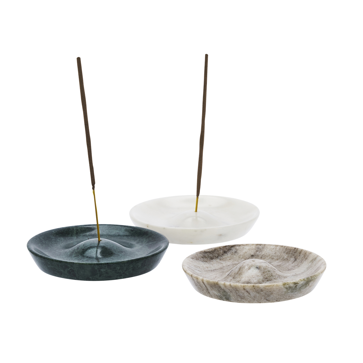 Round marble incense holder