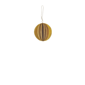 Hanging brass christmas ball