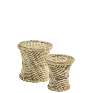 Pampas stools w/ gold