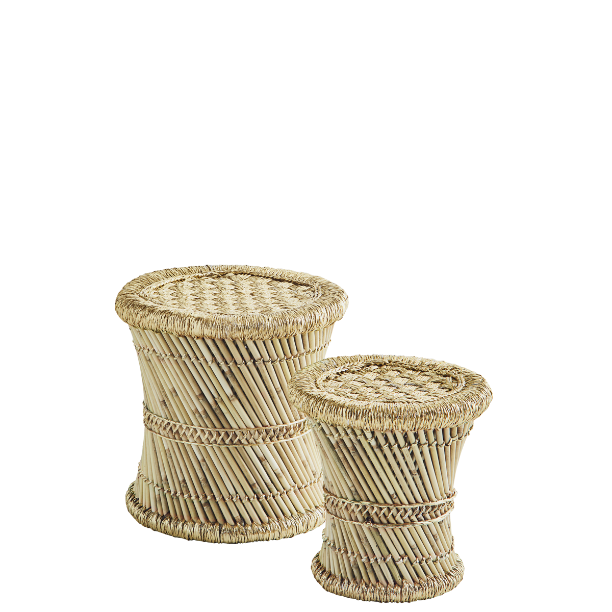 Pampas stools w/ gold Pampas stools w/ gold