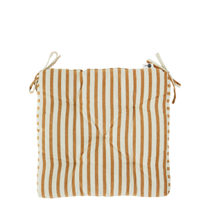 Striped cotton chair pad