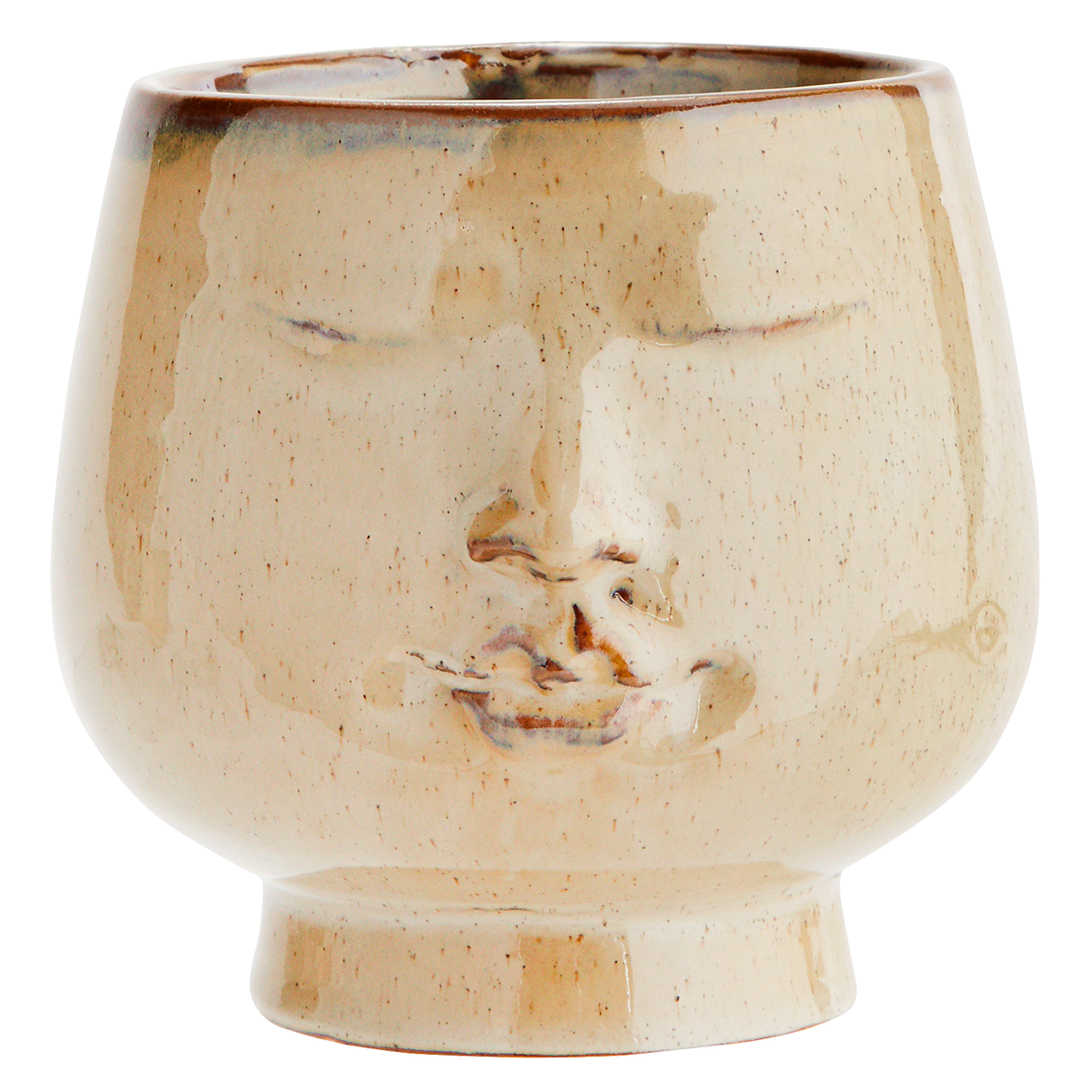 Flower pot w/ face imprint Flower pot w/ face imprint