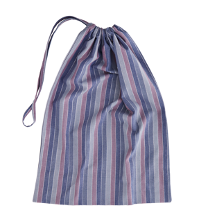 Striped laundry bag