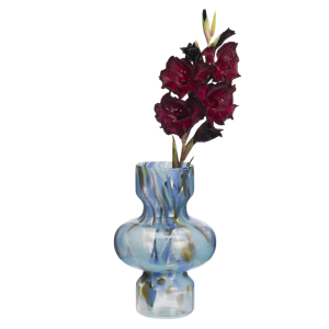 Dotted glass vase