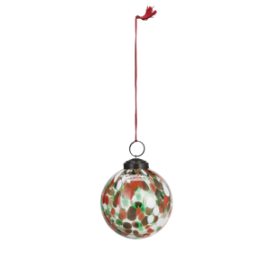 Dotted glass christmas ball