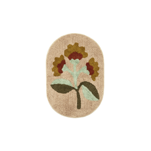 Oval tufted bath mat