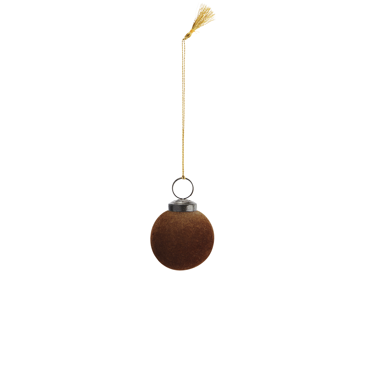 Hanging glass ball w/ velvet