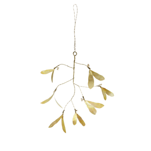 Brass misteltoe w/ beads