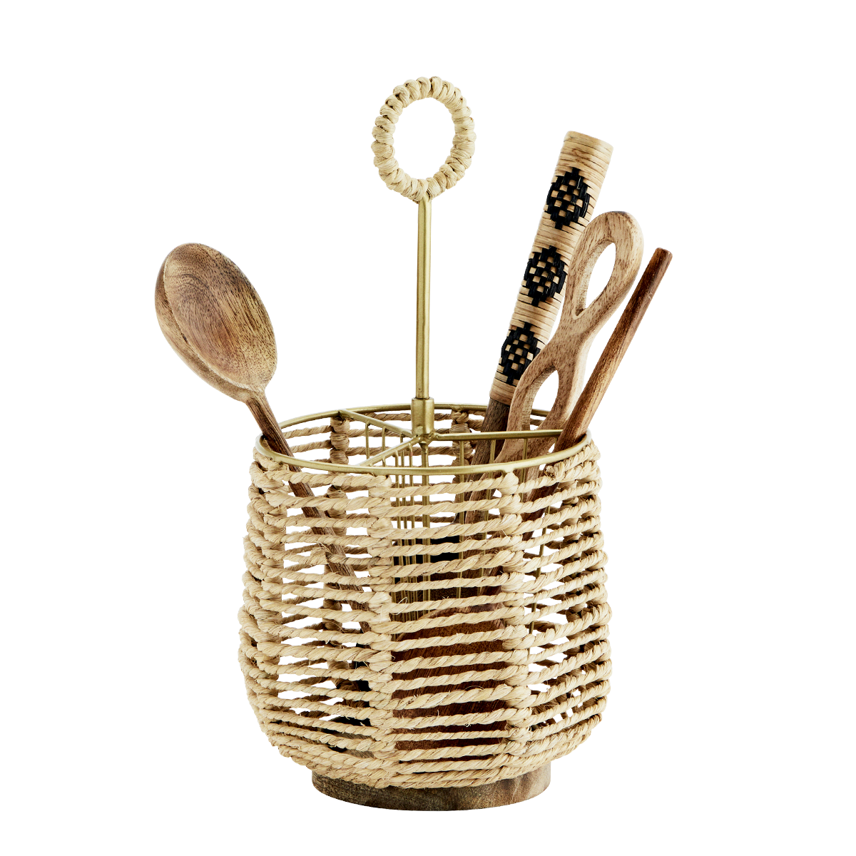 Cutlery holder w/ jute