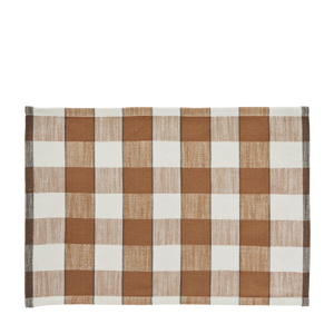 Checked cotton placemat