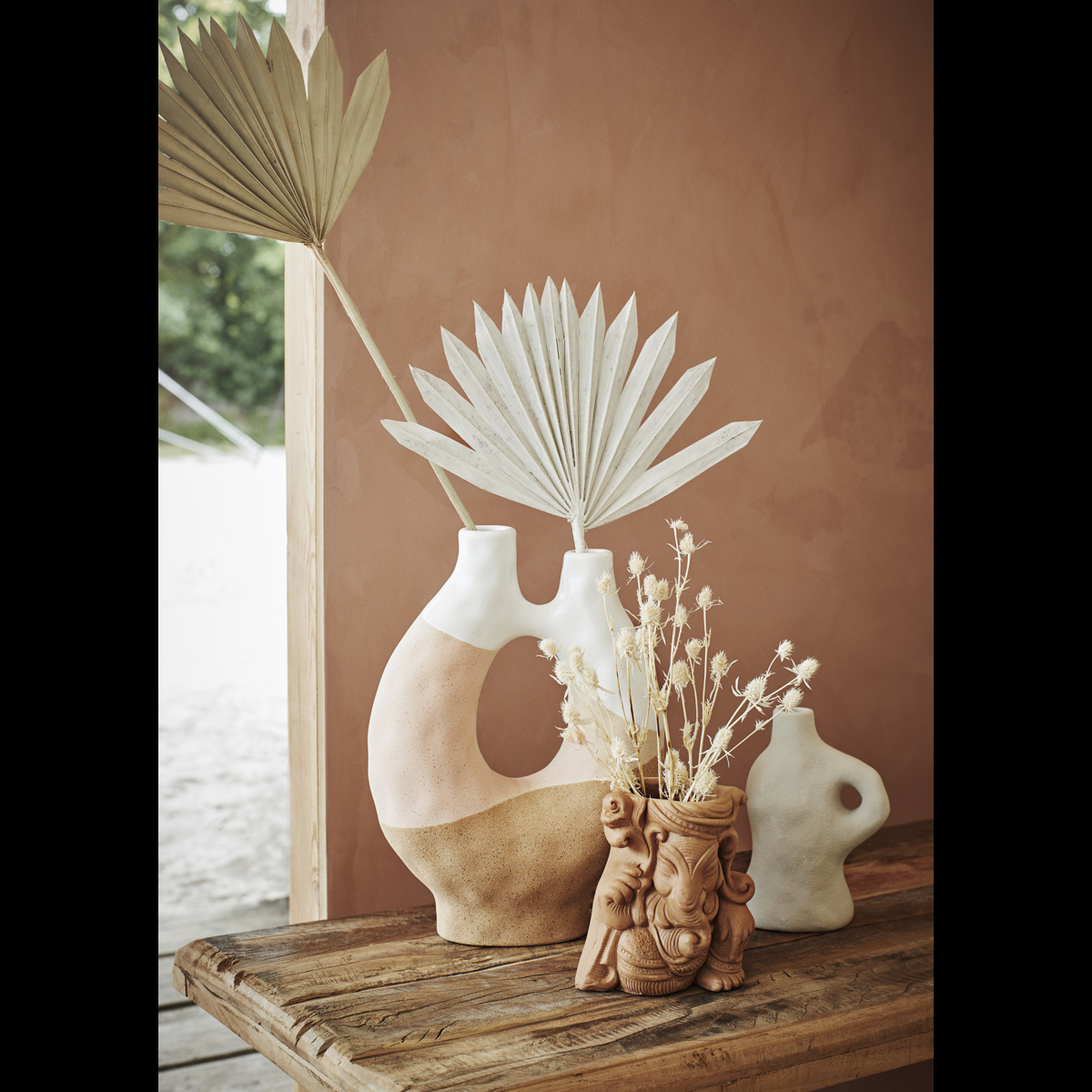 Earthenware Ganesha vase