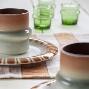 Two tone stoneware cup