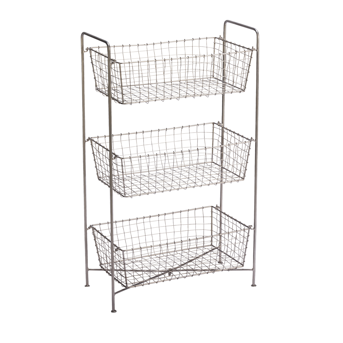 Iron rack w/ baskets