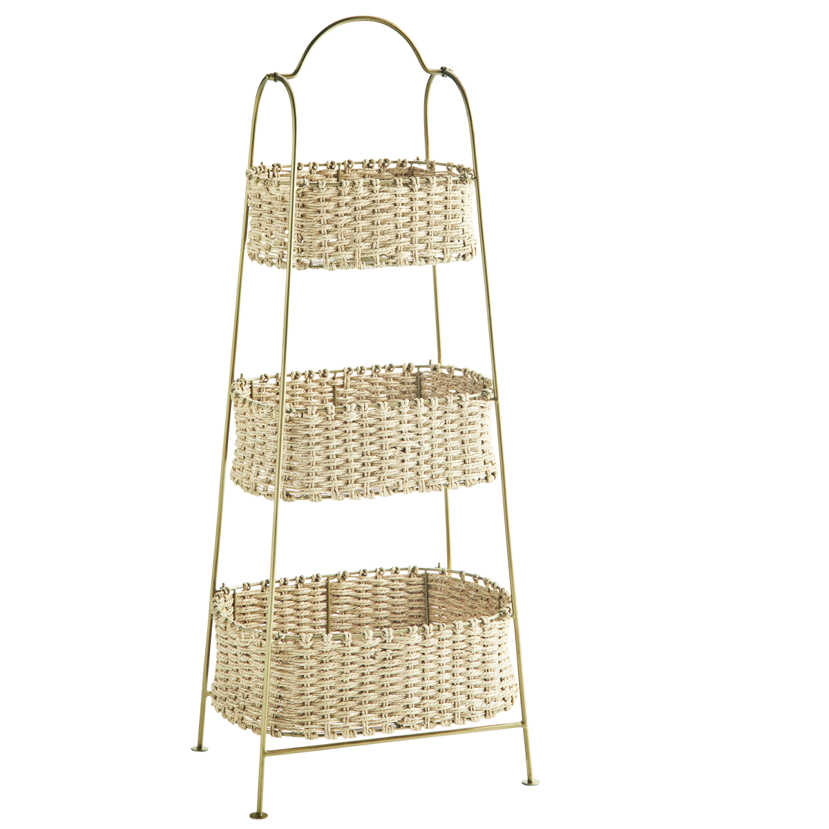 Standing basket rack