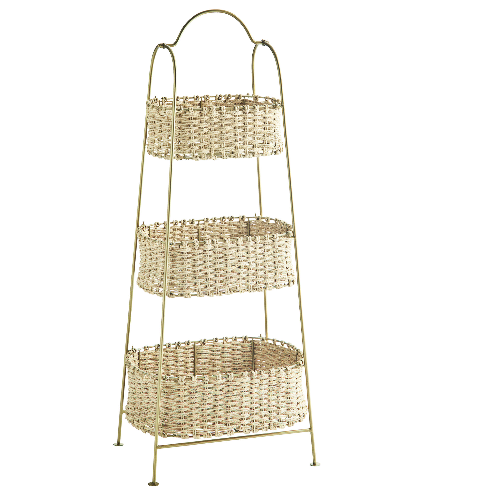 Standing basket rack