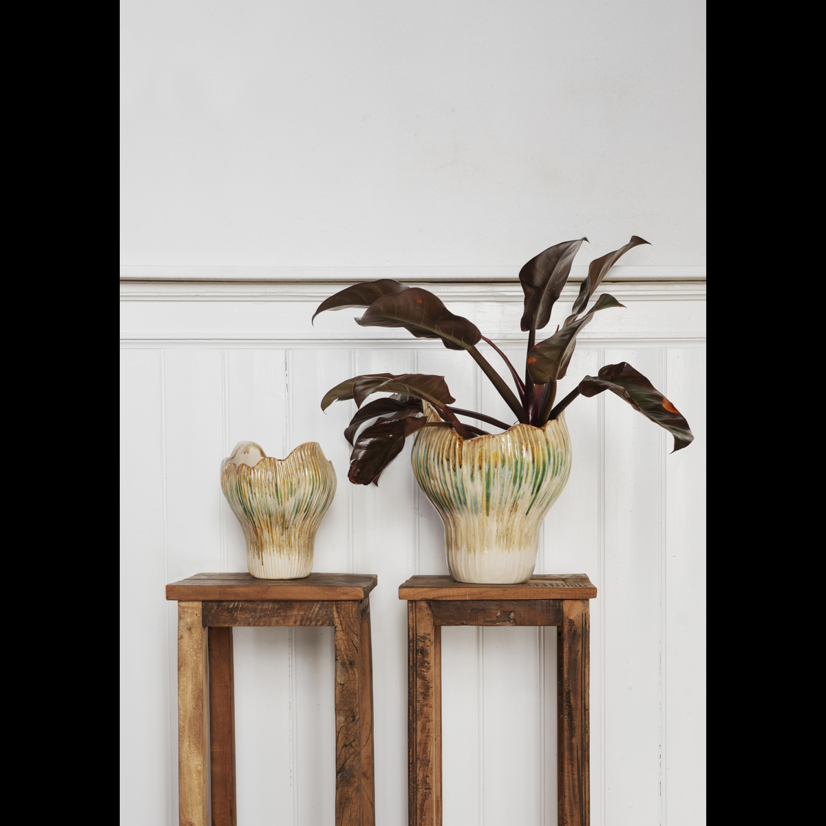Recycled wooden side table