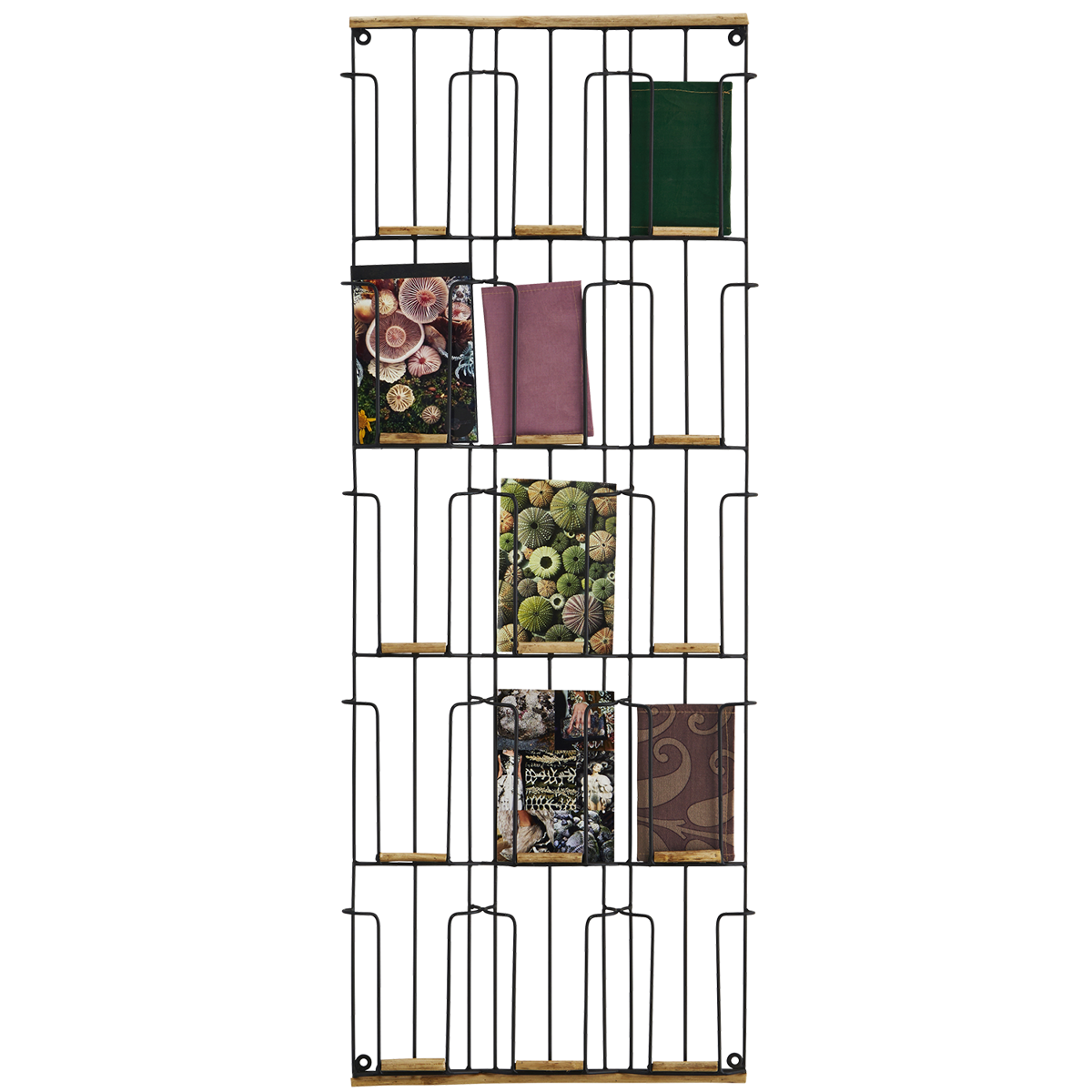 Iron card rack w/ cane