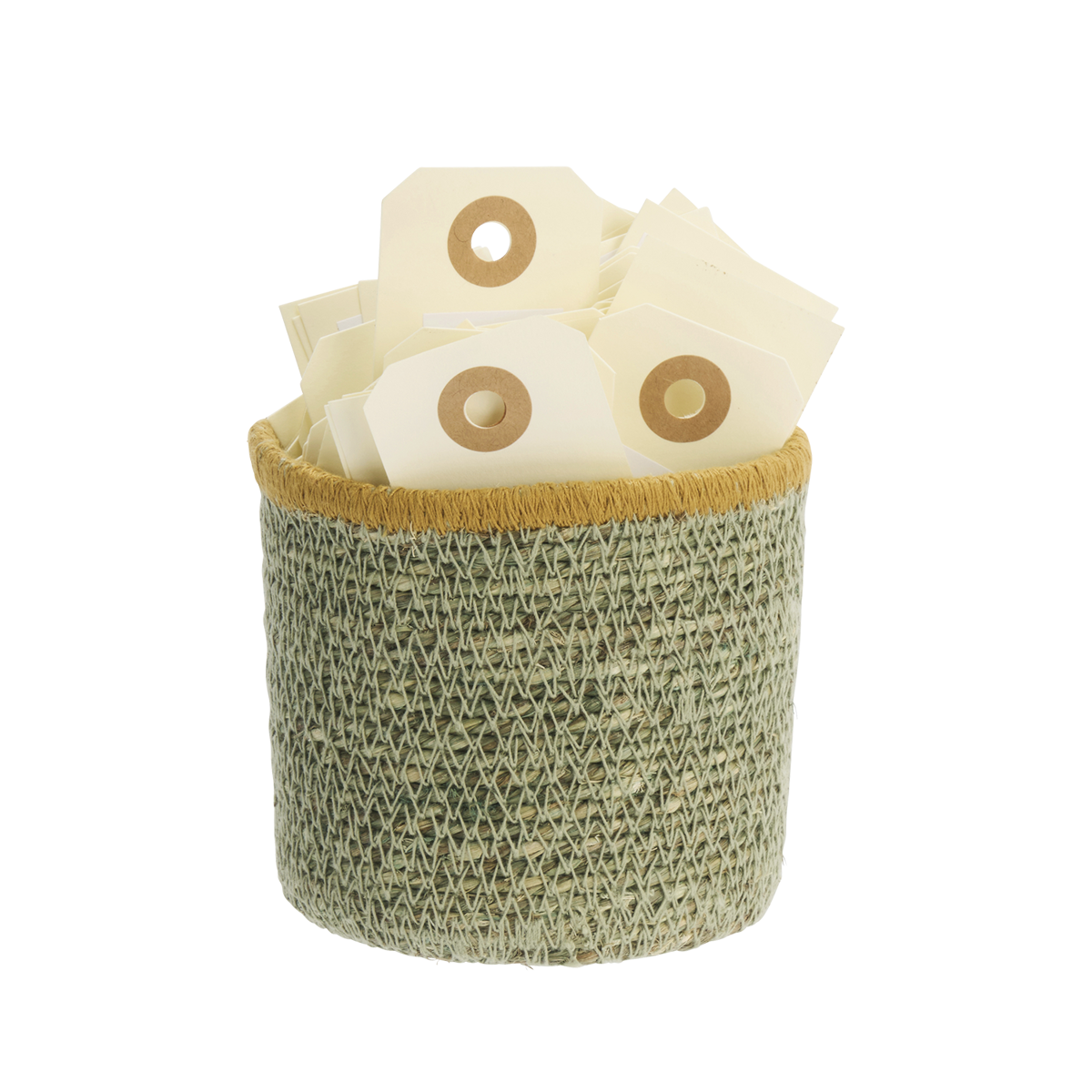 Small round seagrass basket