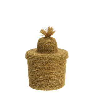 Seagrass basket w/ lid