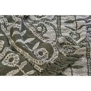 Reversible recycled cotton throw