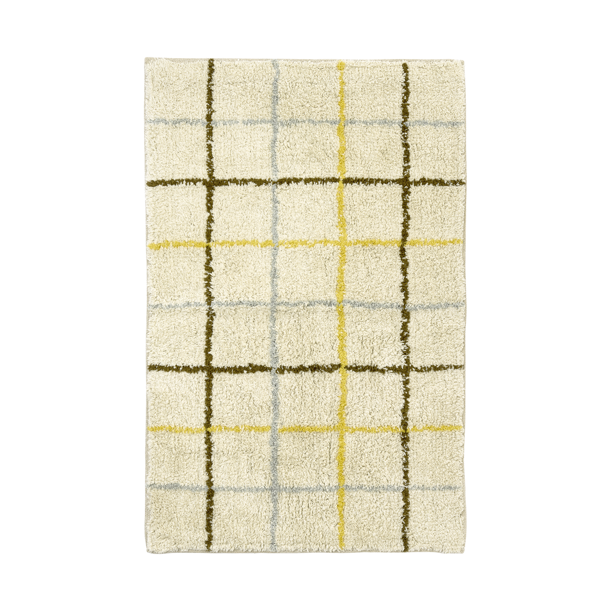 Checked tufted bath mat