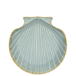 Stoneware sea shell tray