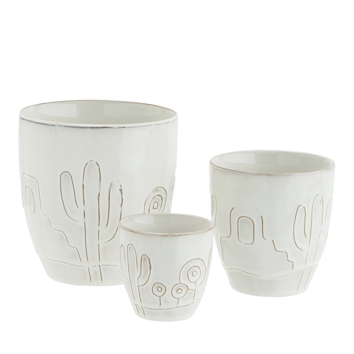 Stoneware flower pots