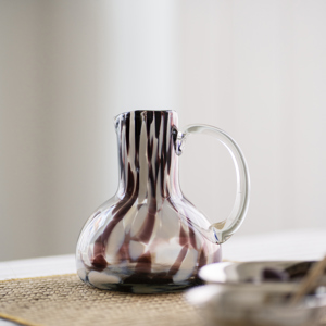 Coloured glass jug