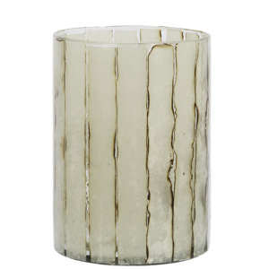 Striped glass votive