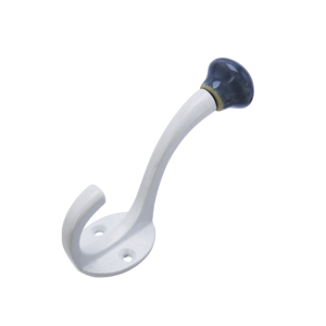 Iron hook w/ stoneware knob