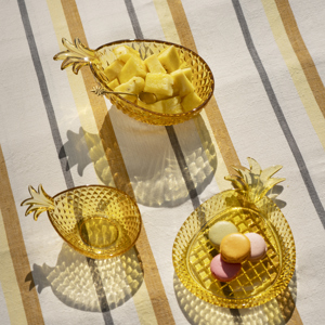 Striped cotton tablecloth