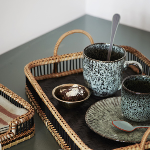 Hand hammered aluminium tray