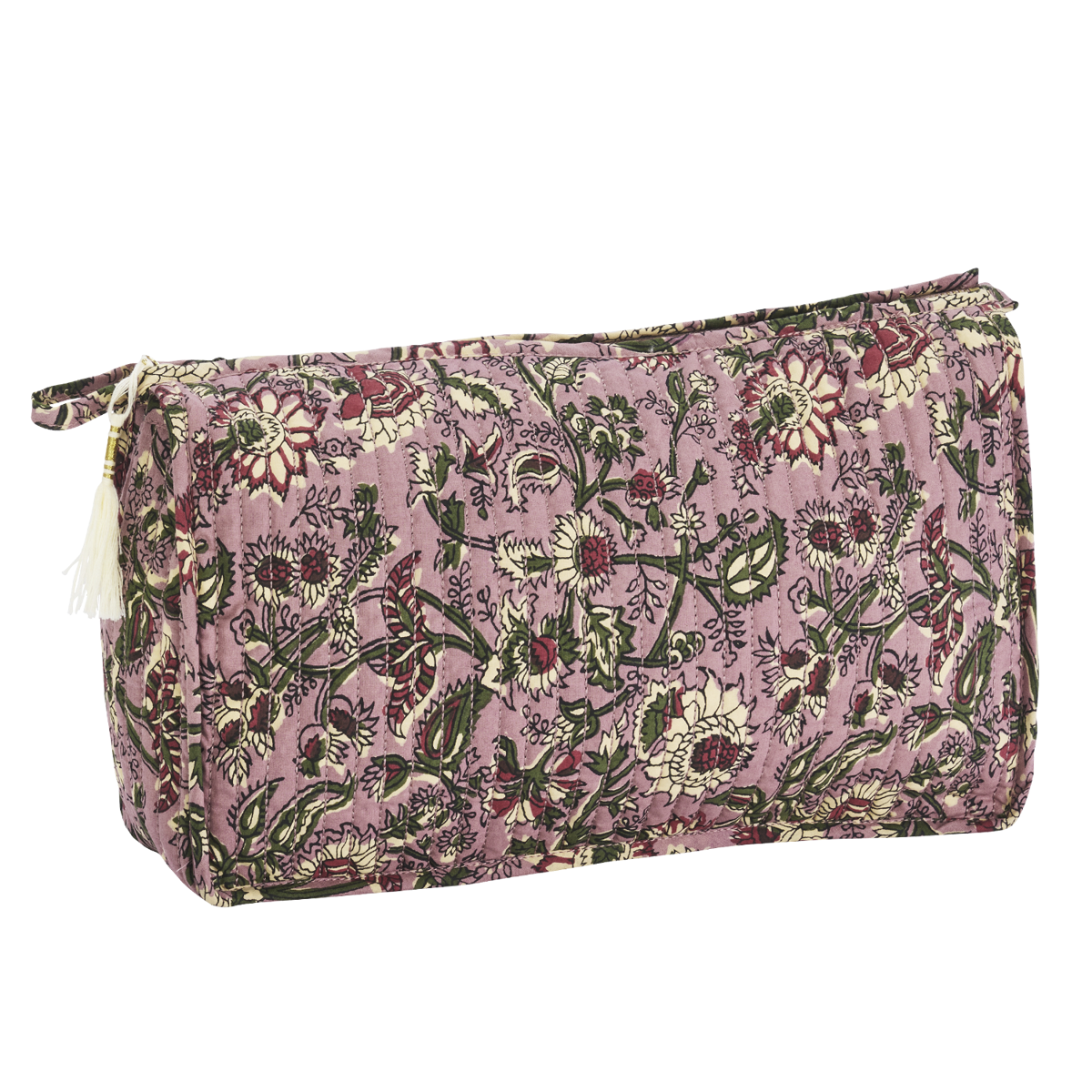 Quilted cotton washbag
