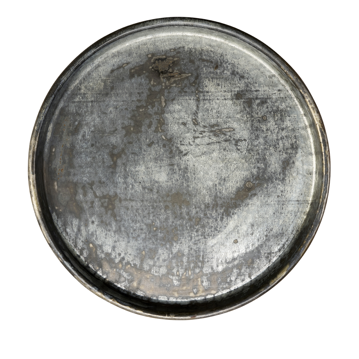 Re-used round iron tray