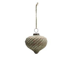 Striped glass ornament