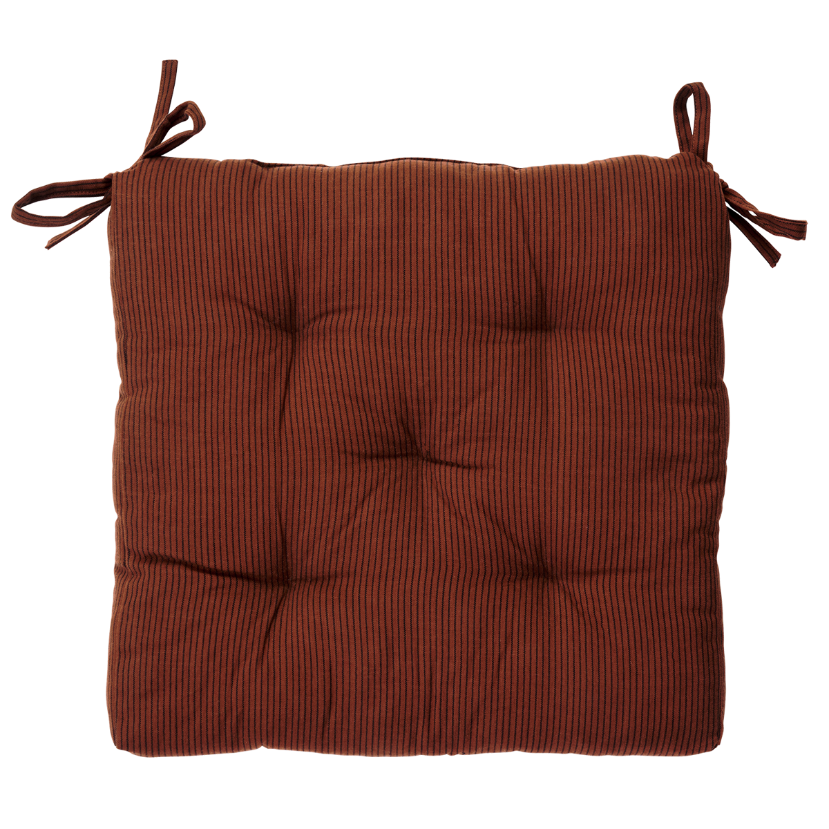 Striped cotton chair pad