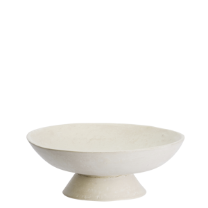 Paper mache pedestal bowl