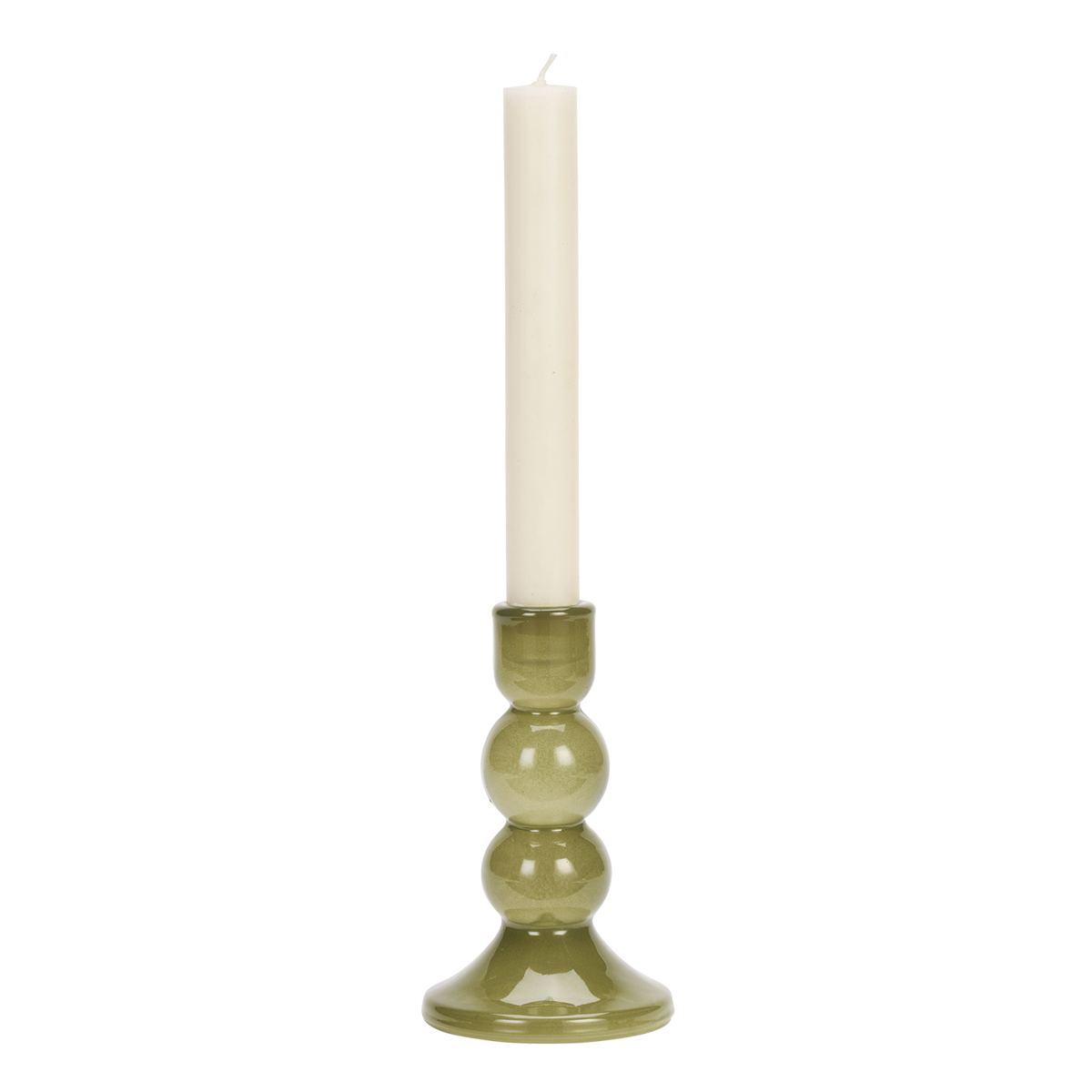 Glass candle holder