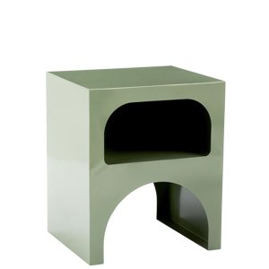 Metal side table w/ shelf