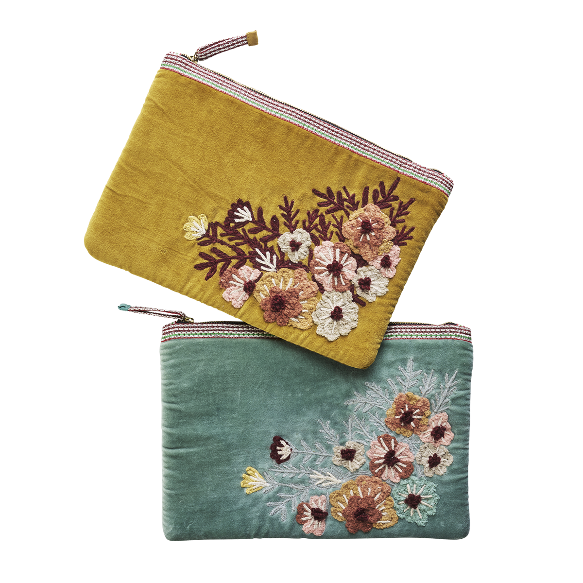 Embroidered velvet ipad sleeve Embroidered velvet ipad sleeve