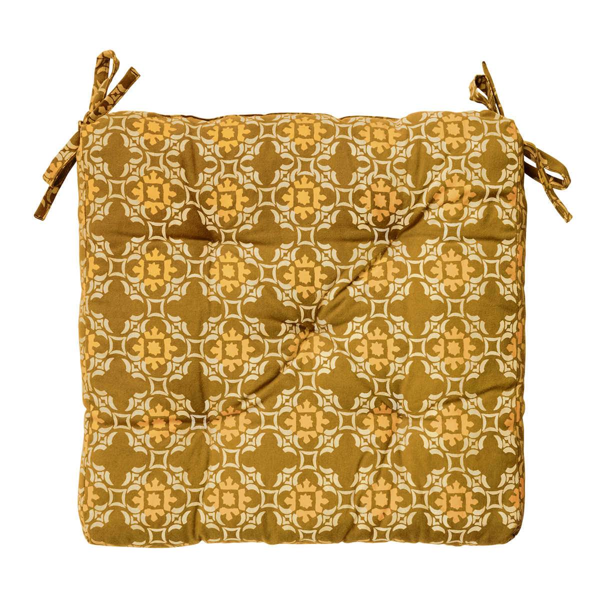 Printed cotton chair pad